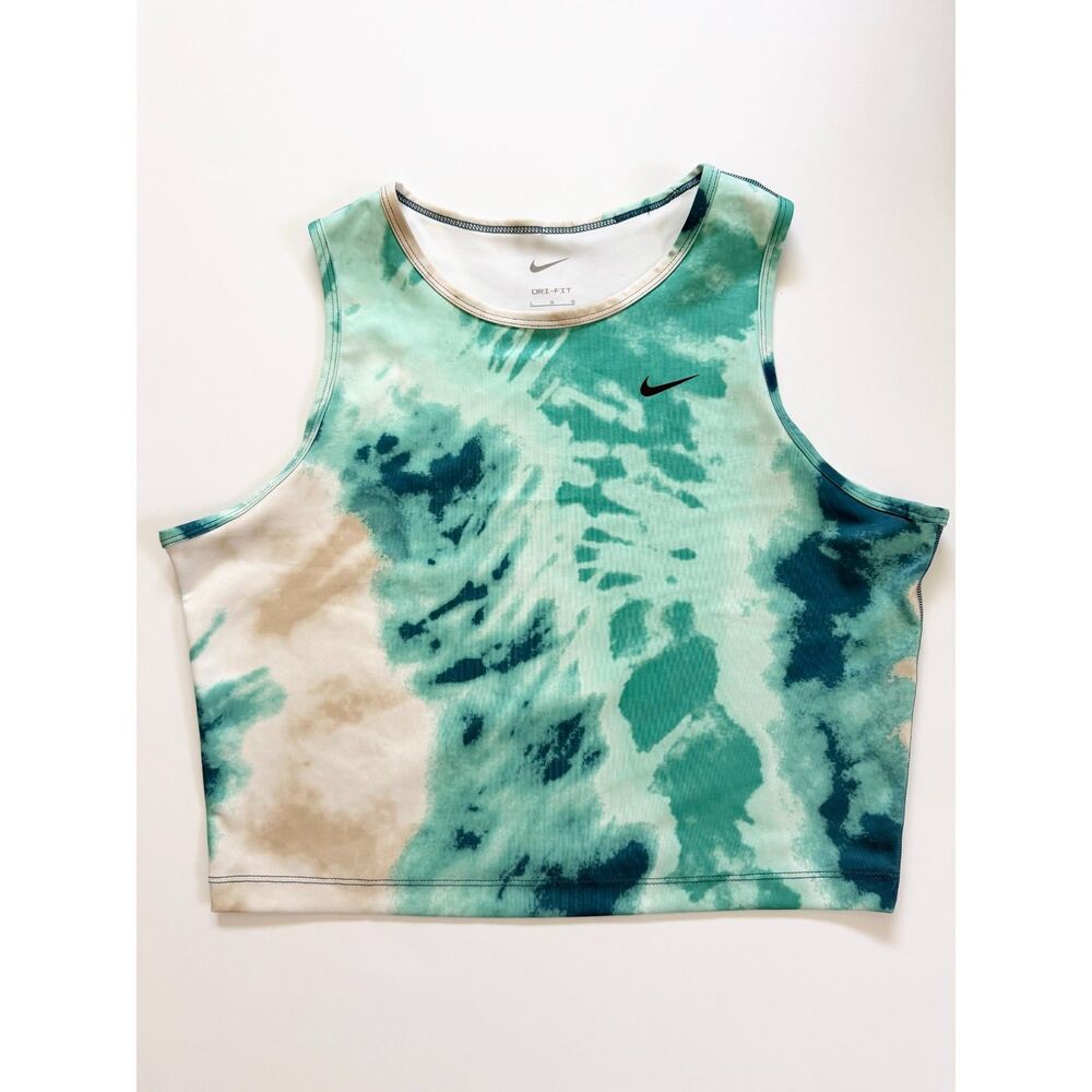 Nike Training Dri-FIT Fast Tie-Dye Crop Tank Top